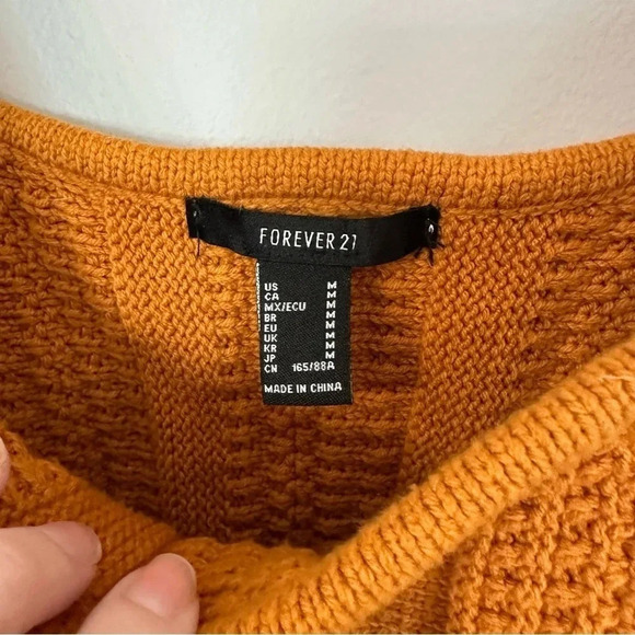 Forever 21 Women's Sleeveless Cropped Square Neck Knit Top Size M GUC - Picture 3 of 7